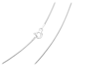 Srebrny Łańcuszek Okrągła Żmijka Srebrna Linka Krótki Choker 925 1mm 35cm