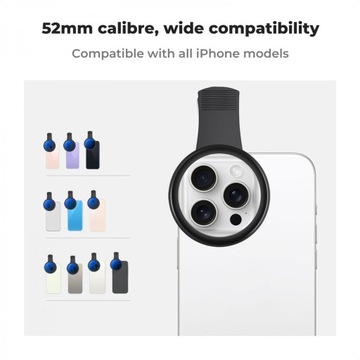 Регулируемый серый фильтр ND2-ND400 52 мм + держатель для телефона с зажимом для смартфона