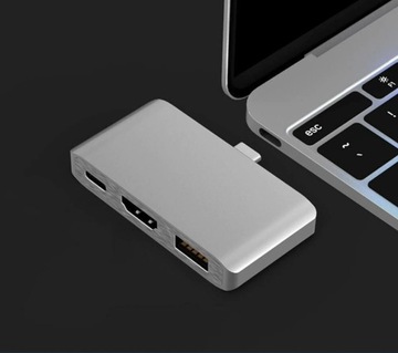 Конвертер многопортового адаптера HUB USB-C 3.1 в USB-C/HDMI 4k/USB 3.0
