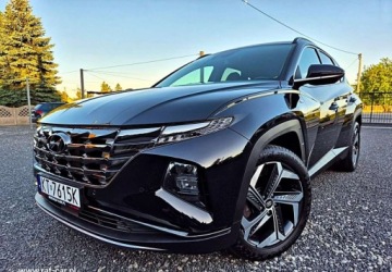 Hyundai Tucson IV SUV 1.6 T-GDI 48V 180KM 2021 Hyundai Tucson 4WD Navi LED Kamery 360 2xPDC Skora 48V El.Fotele ORYGINAL