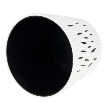 ЦВЕТОЧНЫЙ ВАЗ С ДЕКОРАТИВНОЙ ВСТАВКОЙ, БЕЛЫЙ, БОЛЬШОЙ, 7,9 Л, С КРЫШКОЙ