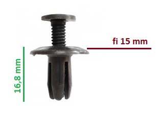 RVT-SR07 Tourmax kołek montażowy do owiewek 6x15x16,8