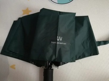 Автоматический дождь и солнечный зонтик черный покрытие Anti-UV 3 складной ветер