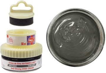 PASTA DO BUTÓW SZARA CIEMNA WOSKOWA KREM GĄBKA