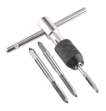 ZESTAW GWINTOWNIKÓW M4X0.70mm + POKRĘTŁO UCHWYT