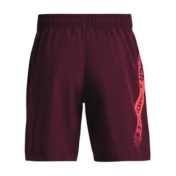 Under Armour Szorty sportowe Ua Woven Graphic Shorts 1370388 Bordowy Loose