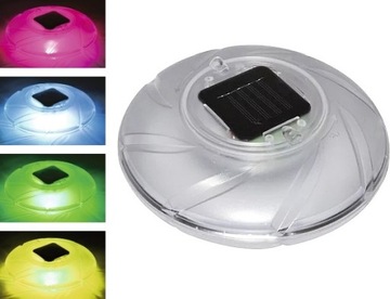 LAMPA PŁYWAJĄCA DO BASENU LEDOWA LAMPKA SOLARNA ŚWIECI KOLOROWO