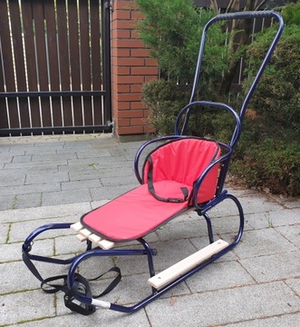 САНКИ BASIC EVO + ПУШЕР + ТОЛСТЫЙ МАТРАС + РЕМЕНЬ + ПОДНОжки