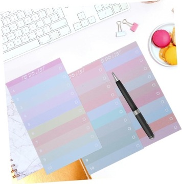 12 шт., разноцветный Радужный блокнот, планировщик покупок, офисный список исследований 1