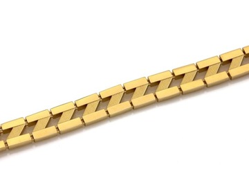 Bransoletka złota damska 585 taśma z ruchomych elementów masywna elegancka
