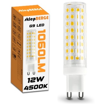 Żarówka LED G9 12W = 110W 1060lm Barwa Neutralna 4500K