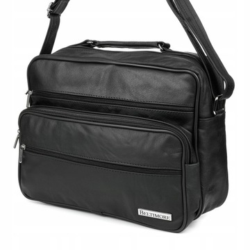Męska torba skórzana duża do pracy szkoły A4 elegancka premium Beltimore