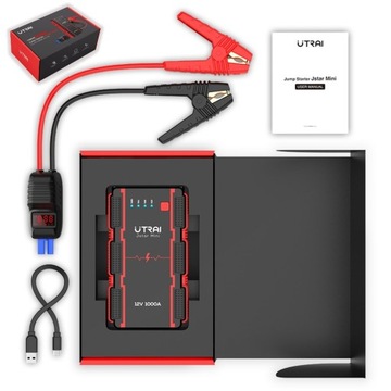 POWERBANK ROZRUCH JUMP STARTER BOOSTER URZĄDZENIE ZAPŁONOWE 1000A 3W1