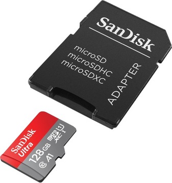 КАРТА ПАМЯТИ SanDisk ULTRA MICROSD SDXC A1 128 ГБ 140 МБ/С + АДАПТЕР