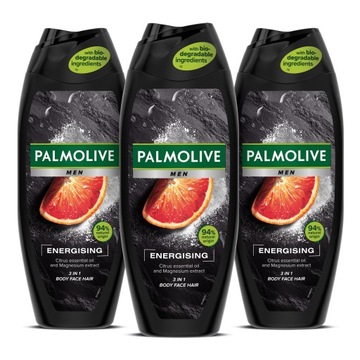 PALMOLIVE MEN żel pod prysznic męski 3w1 3x500ml