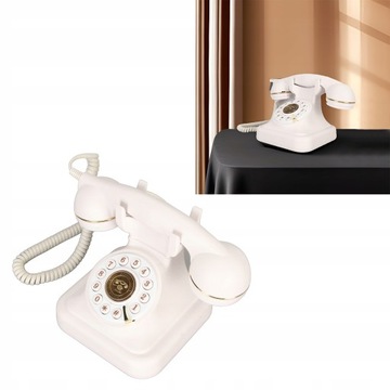 РЕТРО СТАЦИОНАРНЫЙ ТЕЛЕФОН ДЛЯ ПОЖИЛЫХ, БЕЛЫЙ