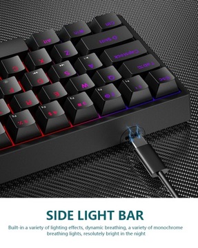 60% Мини-механическая игровая клавиатура K620 61