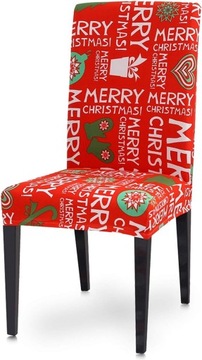 POKROWIEC NA KRZESŁO ŚWIĄTECZNE ELASTYCZNY WZORY