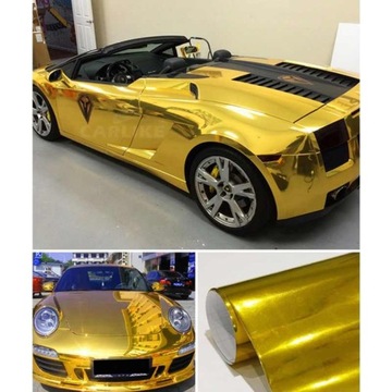 ШПОН ЗОЛОТАЯ ФОЛЬГА БЛЕСК ХРОМ ЗЕРКАЛО 152см