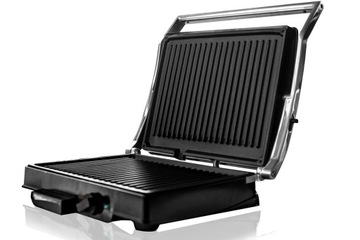 Żeliwny grill elektryczny z podwójną płytą nieprzywierającą 1800W - BEHOME,