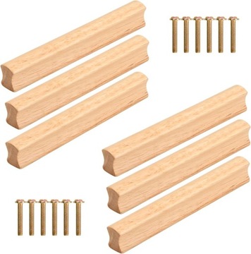 6SZT DREWNIANY UCHWYT MEBLOWY DO MEBLI SZAFKI SZUFLADY KUCHENNEJ 128CM
