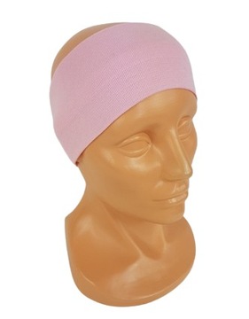 310 Szeroka opaska bawełniana Birko 9 cm RÓŻOWA