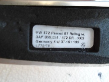 STŘEŠNÍ NOSIČ STŘEŠNÍ 3AF860034 VOLKSWAGEN PASSAT B7