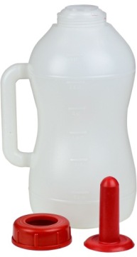 БУТЫЛКА-ПОИЛКА С СОСКОЙ ДЛЯ ВОДОПОЯ ТЕЛЯТ 3Л