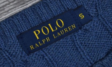 POLO RALPH LAUREN Sweter Męski Wełniany Warkocz / S