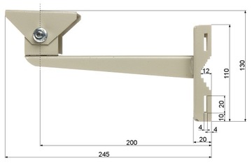 КРОНШТЕЙН ДЛЯ КОРПУСА СТОЙКИ BRP-20W