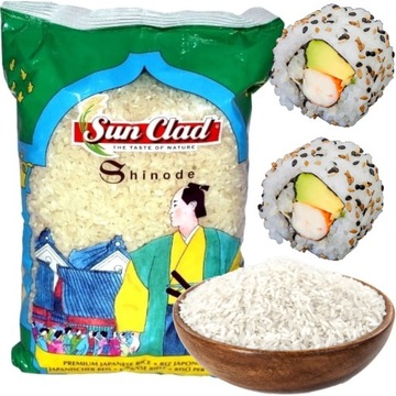 Ryż Do Sushi Okrągłę Ziarno Kleisty Premium Shinode 1kg 1000g SUN CLAD