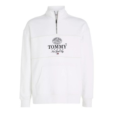 TOMMY HILFIGER BLUZA MĘSKA TJM RLX LUXE ATHLETIC ZIP BIAŁA r.XL