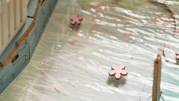 ROBOTIME SKŁADANY DREWNIANY MODEL 3D SAKURA DENSYA MINIATURE DIY 340el.