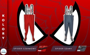 Spodniobuty dziecięce 3Kamido, wodery, spodniobutki, SPIDER czerwone r. 33