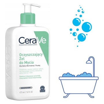 CERAVE OCZYSZCZAJĄCY ŻEL DO MYCIA CIAŁA DLA DOROSŁYCH I DZIECI 473 ml