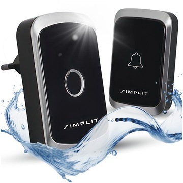 DZWONEK BEZPRZEWODOWY DO DRZWI BRAMY WODOODPORNY IP44 A2 DUŻY ZASIĘG 280M