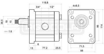 МУЛЬТИПЛИКАТОР 1:3,8 М Ш + НАСОС 40 Л ГИДРОЛИДЕР WL