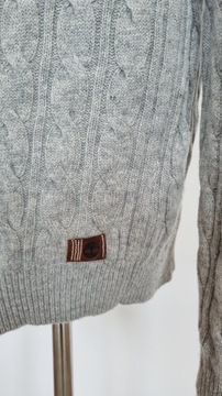 TIMBERLAND męski sweter 90% wełna 10% kaszmir L