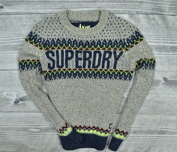 SUPERDRY Knit Sweter Damski Norweski Wool / S