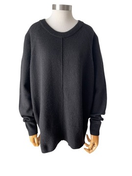 COS czarny luźny sweter 50% yak oversize L klasyczny minimalizm