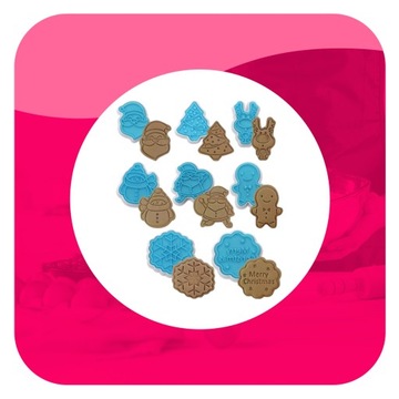 ФОРМЫ ДЛЯ ТОРТОВ ДЛЯ РОЖДЕСТВЕНСКИХ ПРЯНИКОВ 8 ШТ.