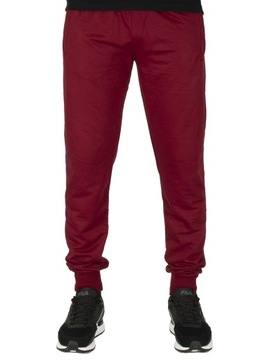 Dres spodnie męskie dresowe S czerwone ze ściągaczem jogger