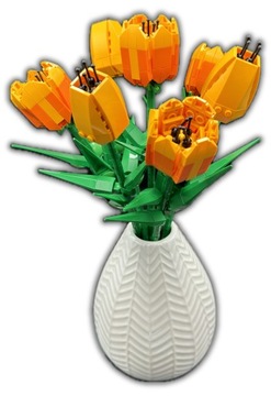 КОНСТРУКЦИОННЫЕ БЛОКИ ТЮЛЬПАНЫ ИСКУССТВЕННЫЕ ЦВЕТЫ ДЛЯ МОЛДА KING VASE 24012