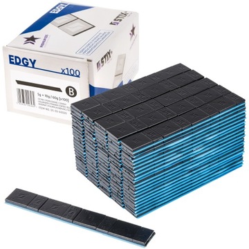 CIĘŻARKI KLEJONE DO FELG KÓŁ ALU CZARNE 5/10G STIX 100SZT PASKÓW EDGY SLIM