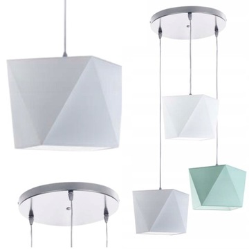 Lampa wisząca zwis do przedpokoju abażur LED