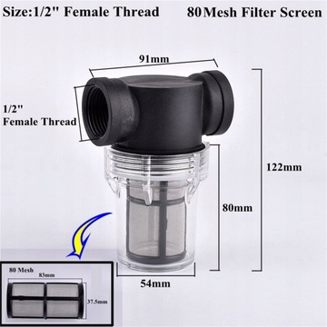 1/2 Cal 80 Mesh podlewanie ogrodu filtr woda akwar