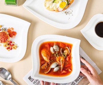 Сервиз MALACASA ELVIRA белый фарфоровый столовый сервиз на 12 персон / 60 шт.