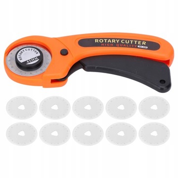 NÓŻ KRĄŻKOWY 45 MM Z 10 DODATKOWYMI OSTRZAMI