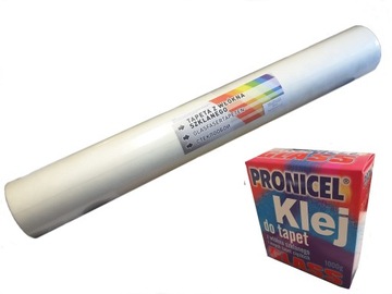Flizelina Budowlana Tapeta Z Włókna Szklanego Vlies 50mb (40g) + Klej