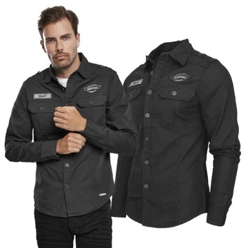 Koszula BRANDIT Luis Vintageshirt black S